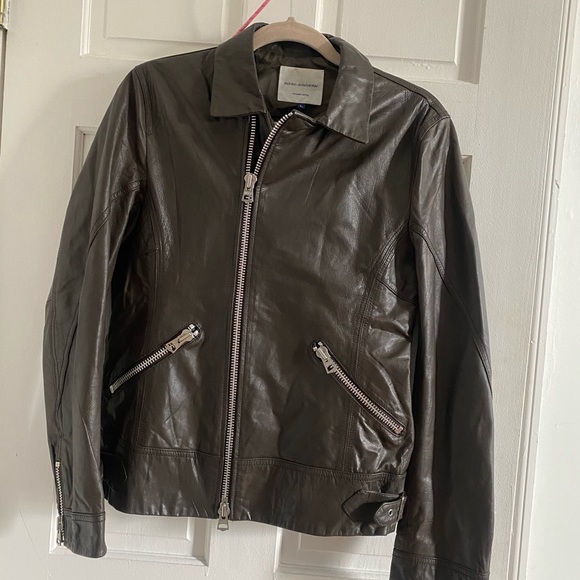 NANO UNIVERSE LEATHER JACKET - Picture 1 of 12